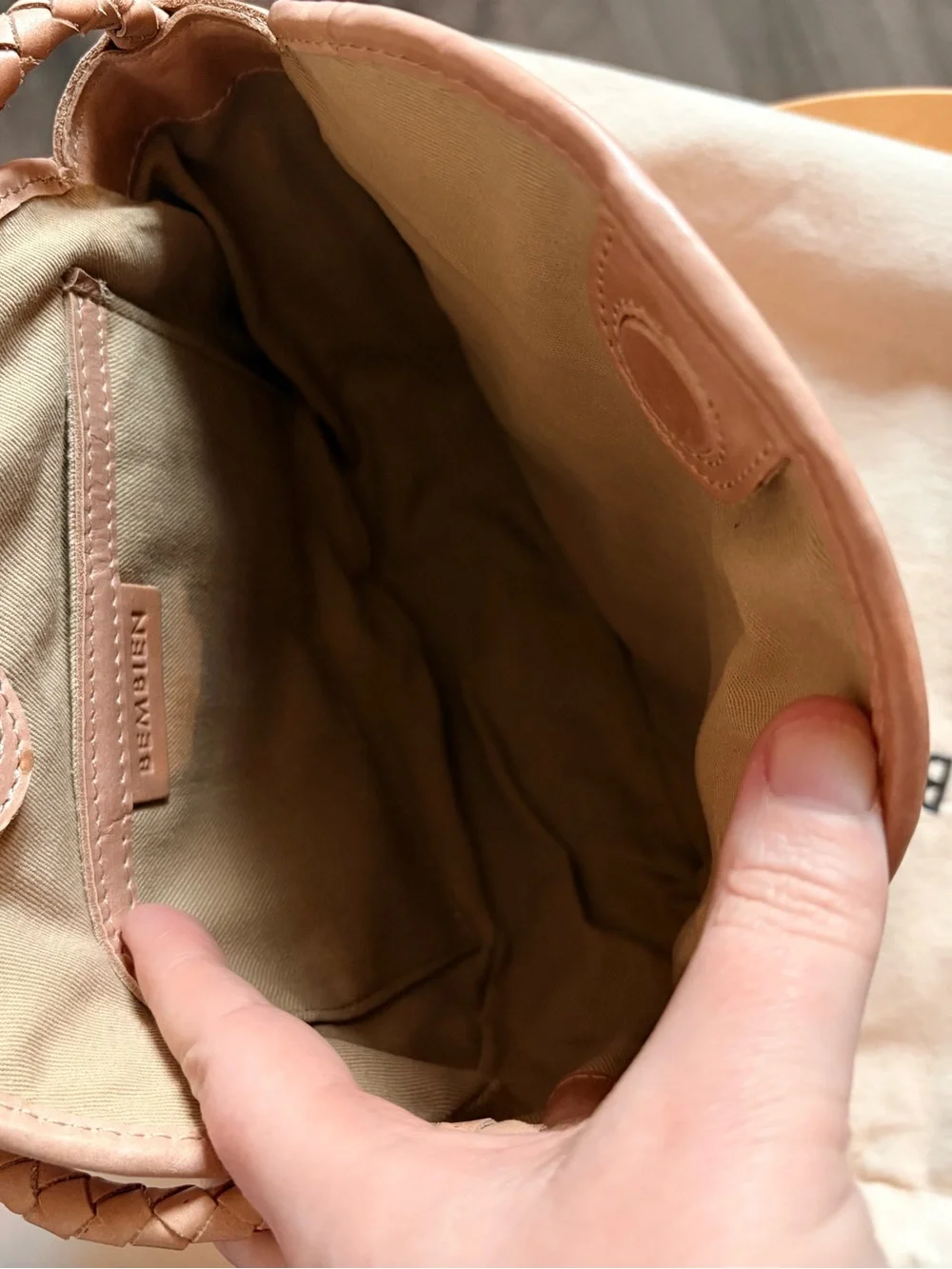 Bembien Audrey Woven Leather Bag in Caramel - Picture 3 of 4